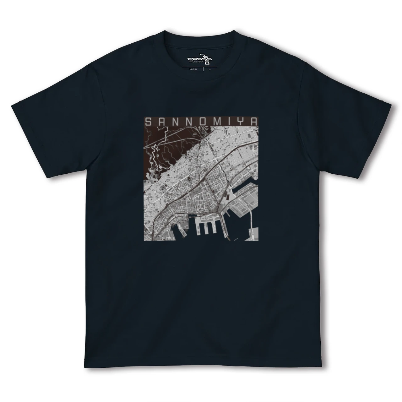 【三宮(兵庫県)】地図柄ヘビーウェイトTシャツ
