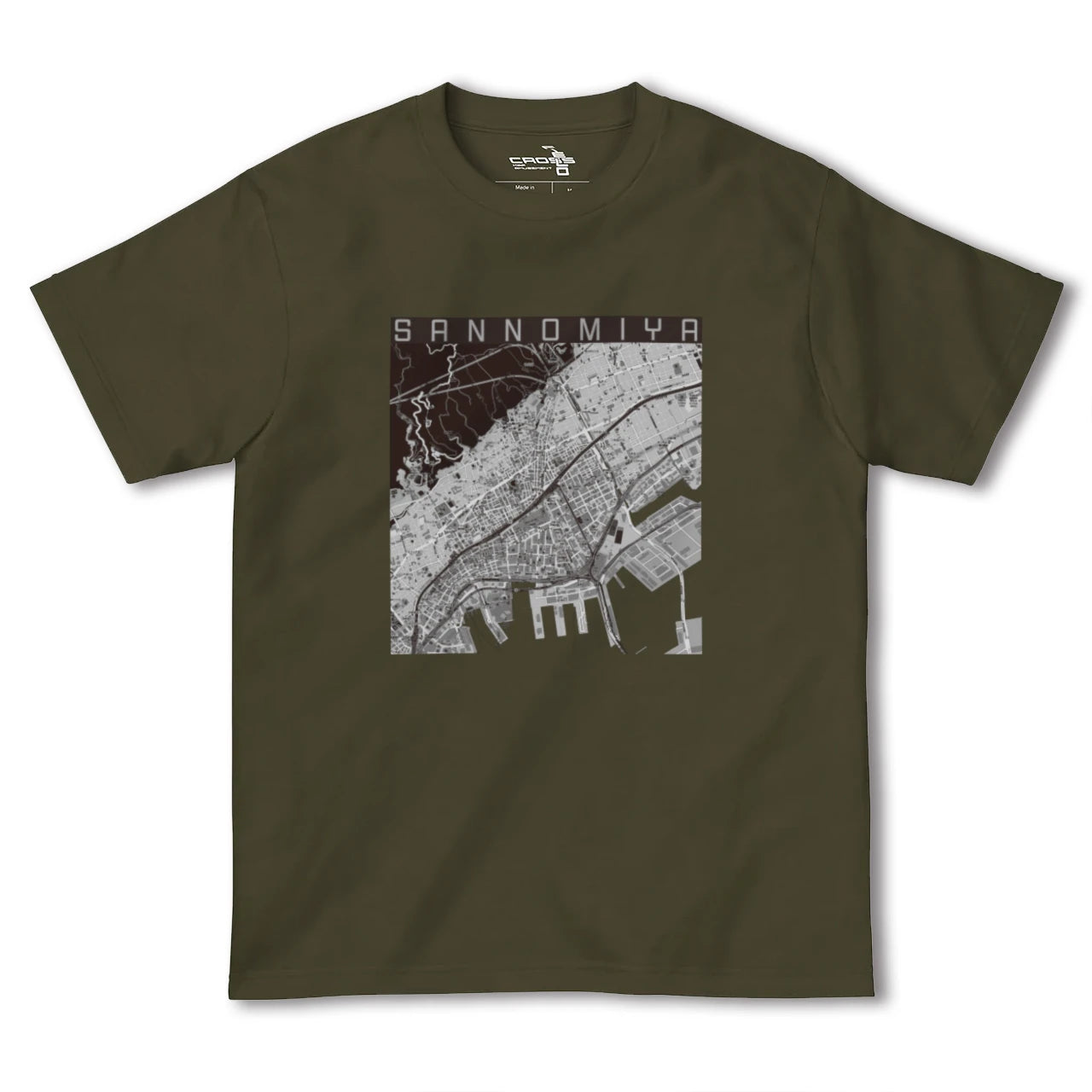 【三宮(兵庫県)】地図柄ヘビーウェイトTシャツ