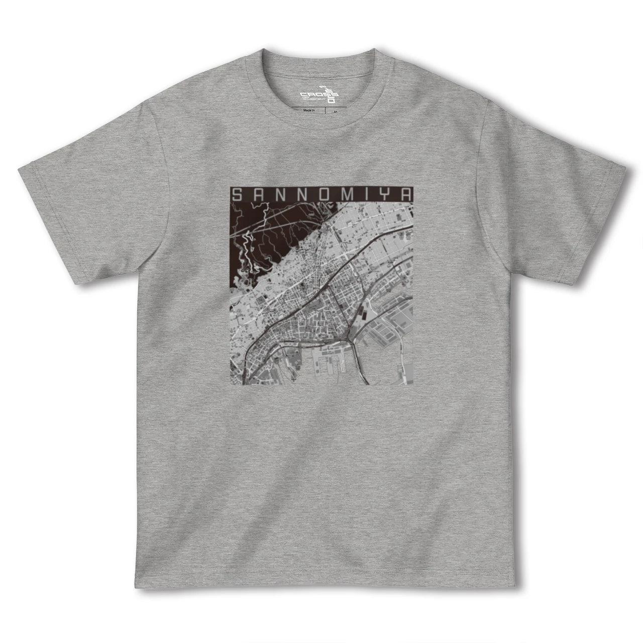 【三宮(兵庫県)】地図柄ヘビーウェイトTシャツ