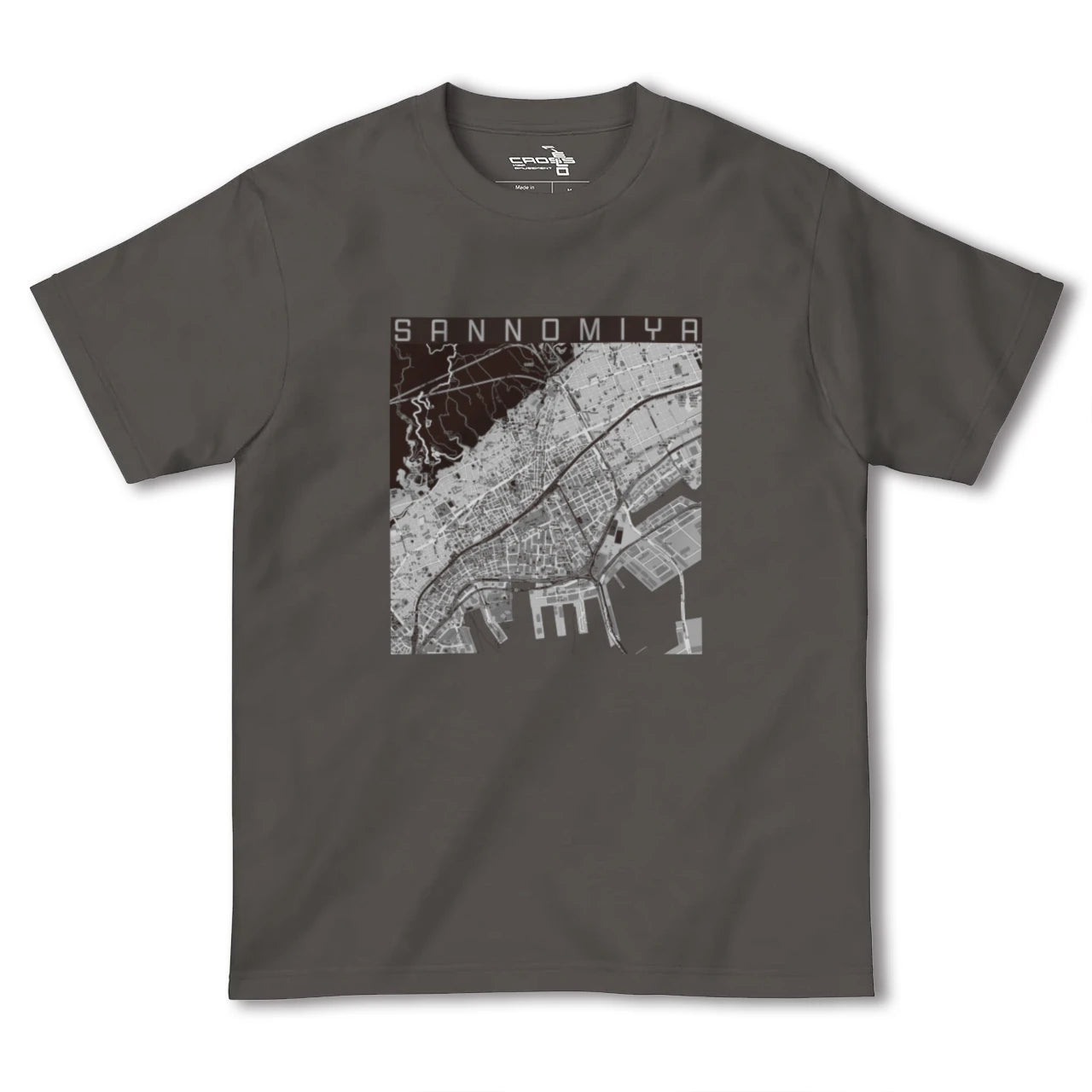 【三宮(兵庫県)】地図柄ヘビーウェイトTシャツ