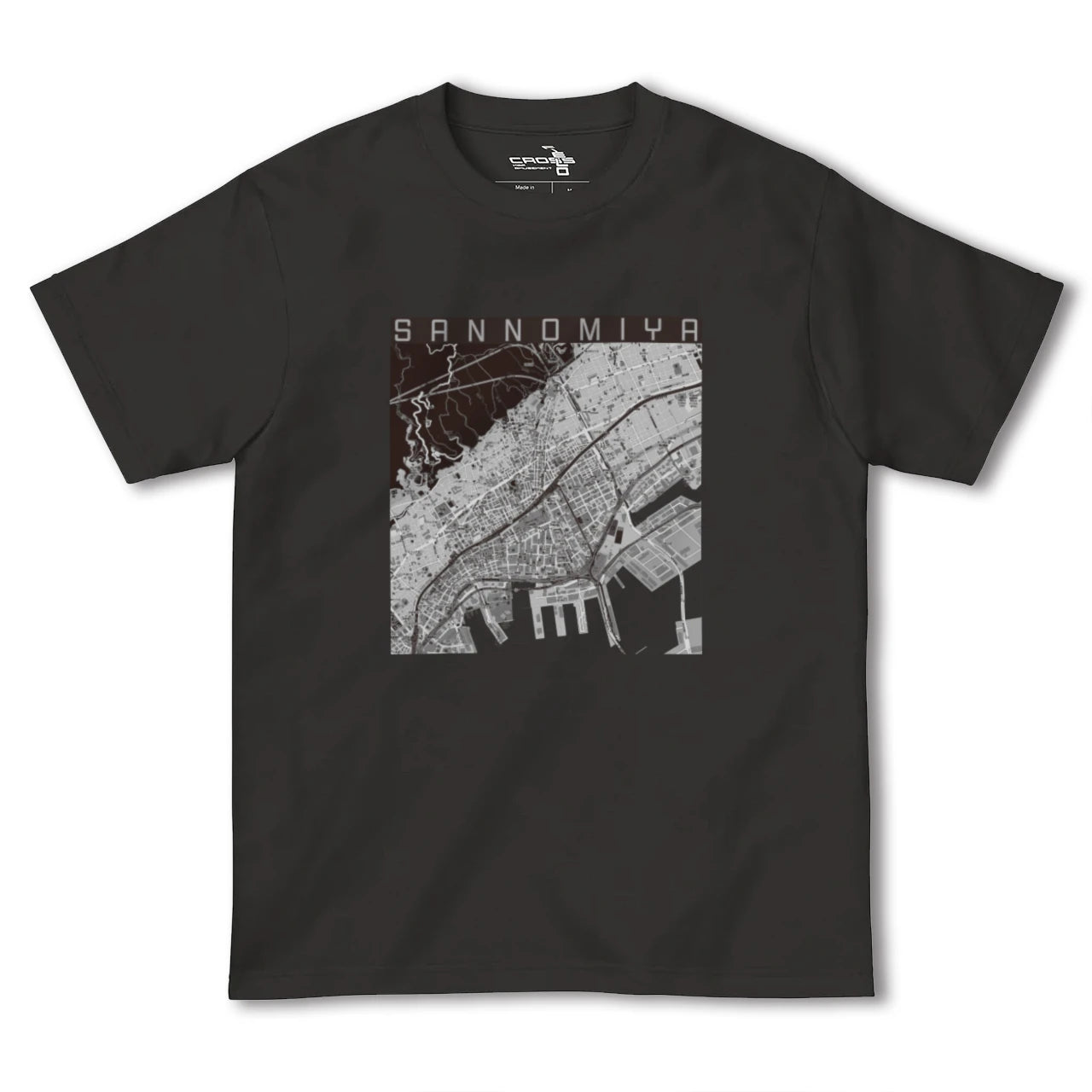 【三宮(兵庫県)】地図柄ヘビーウェイトTシャツ