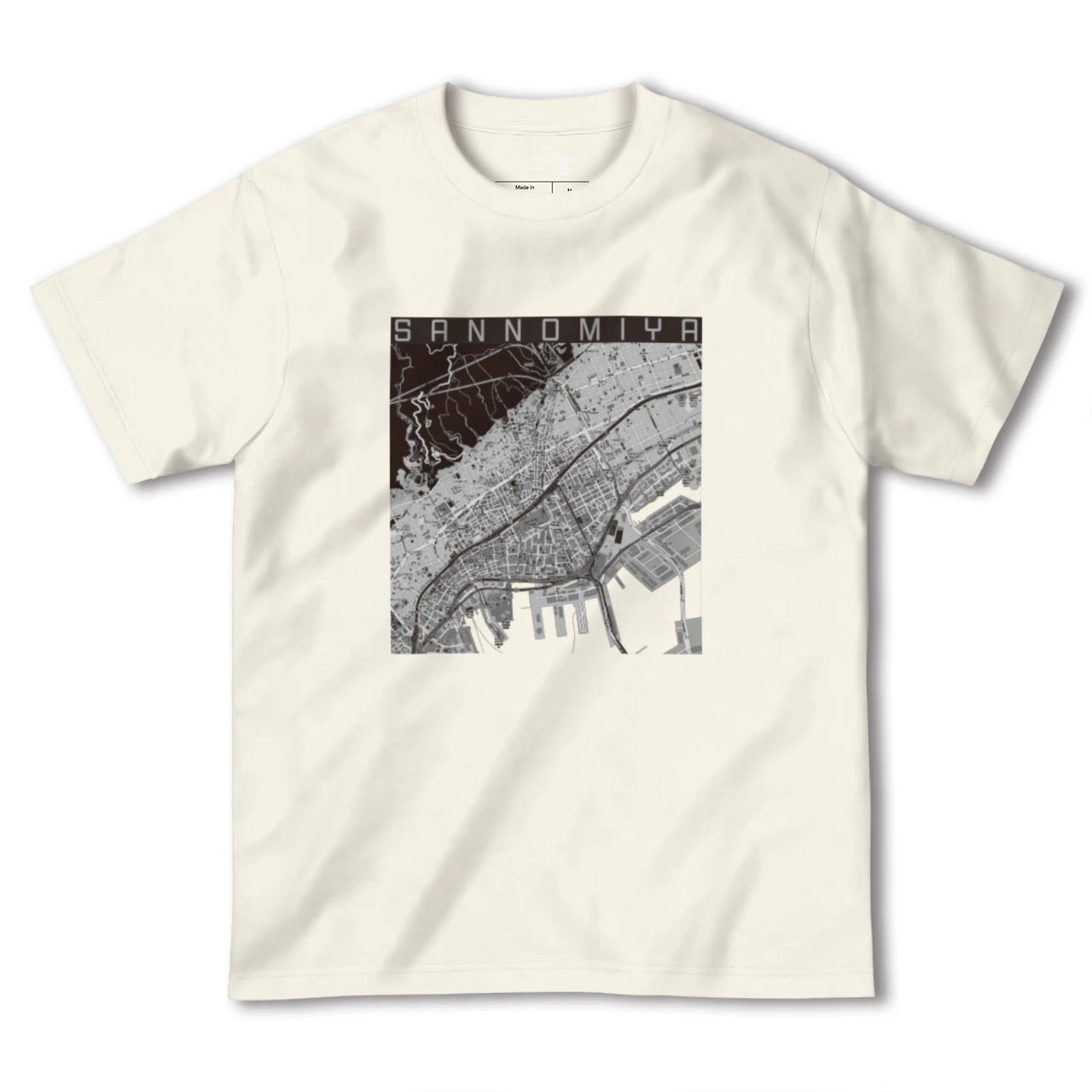 【三宮(兵庫県)】地図柄ヘビーウェイトTシャツ