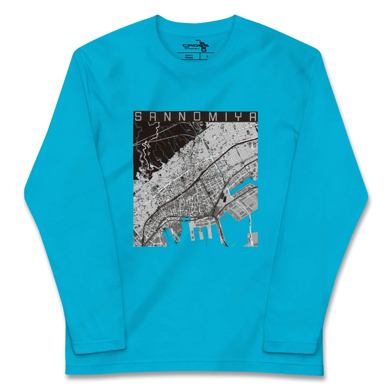 【三宮(兵庫県)】地図柄ロングスリーブTシャツ