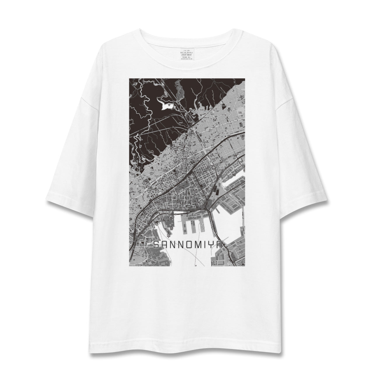 【三宮(兵庫県)】地図柄ビッグシルエットTシャツ
