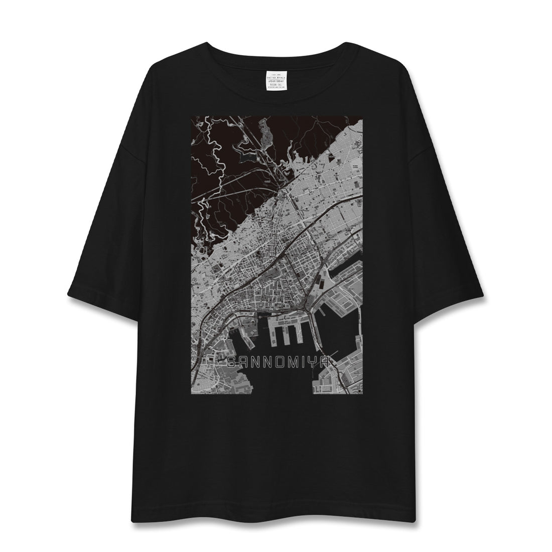 【三宮(兵庫県)】地図柄ビッグシルエットTシャツ