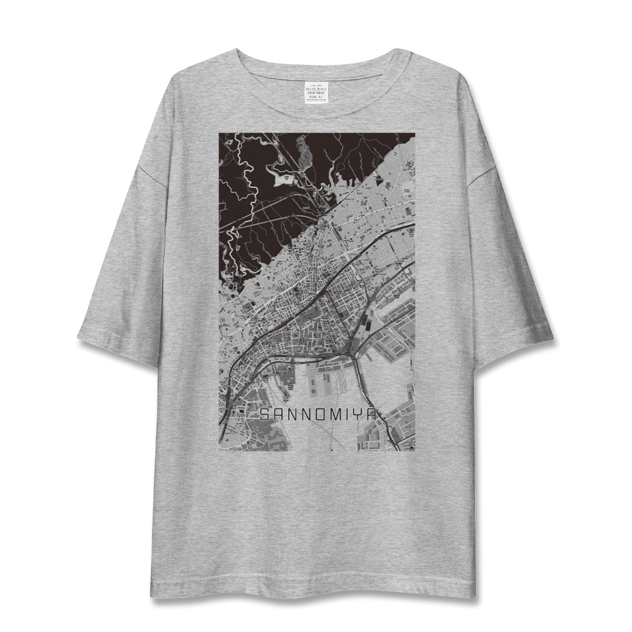 【三宮(兵庫県)】地図柄ビッグシルエットTシャツ