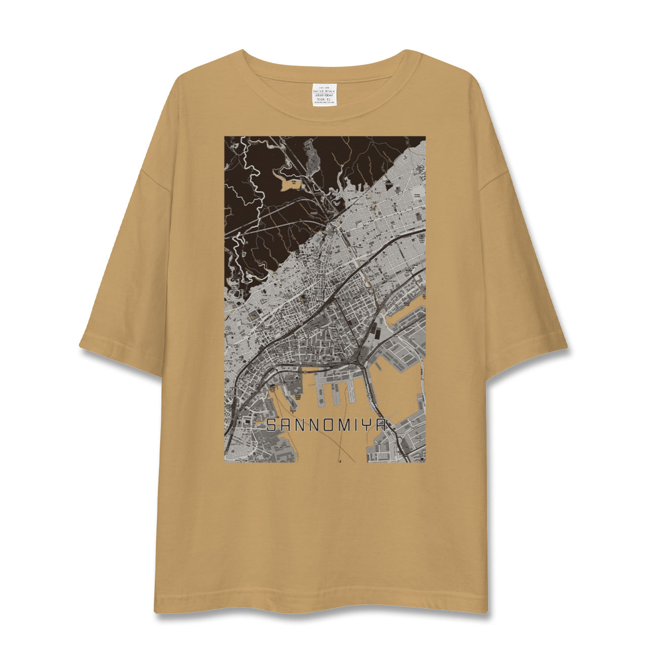 【三宮(兵庫県)】地図柄ビッグシルエットTシャツ