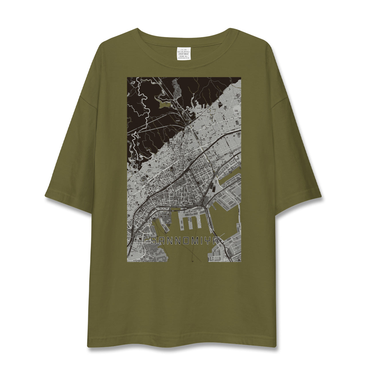 【三宮(兵庫県)】地図柄ビッグシルエットTシャツ