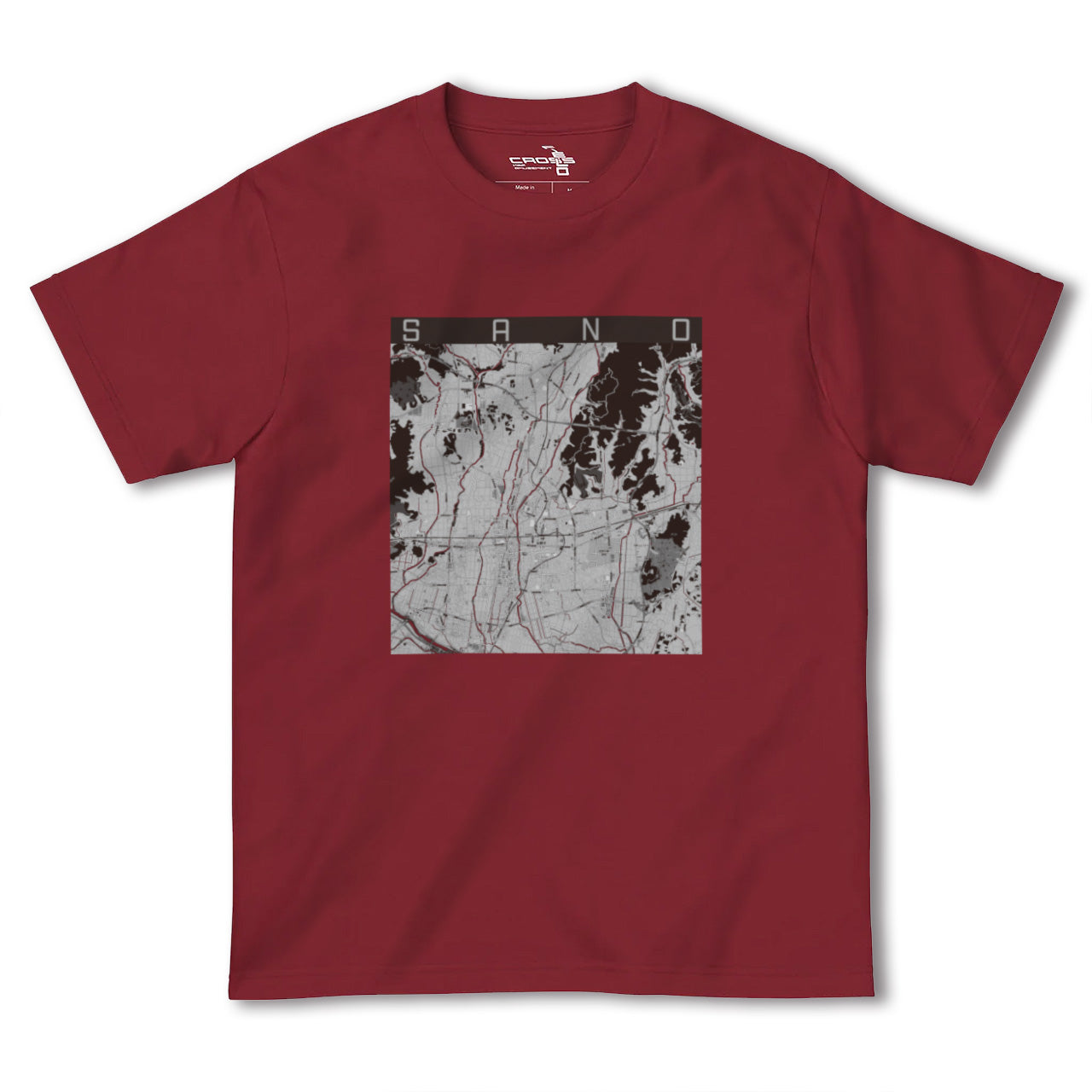 【佐野(栃木県)】地図柄ヘビーウェイトTシャツ