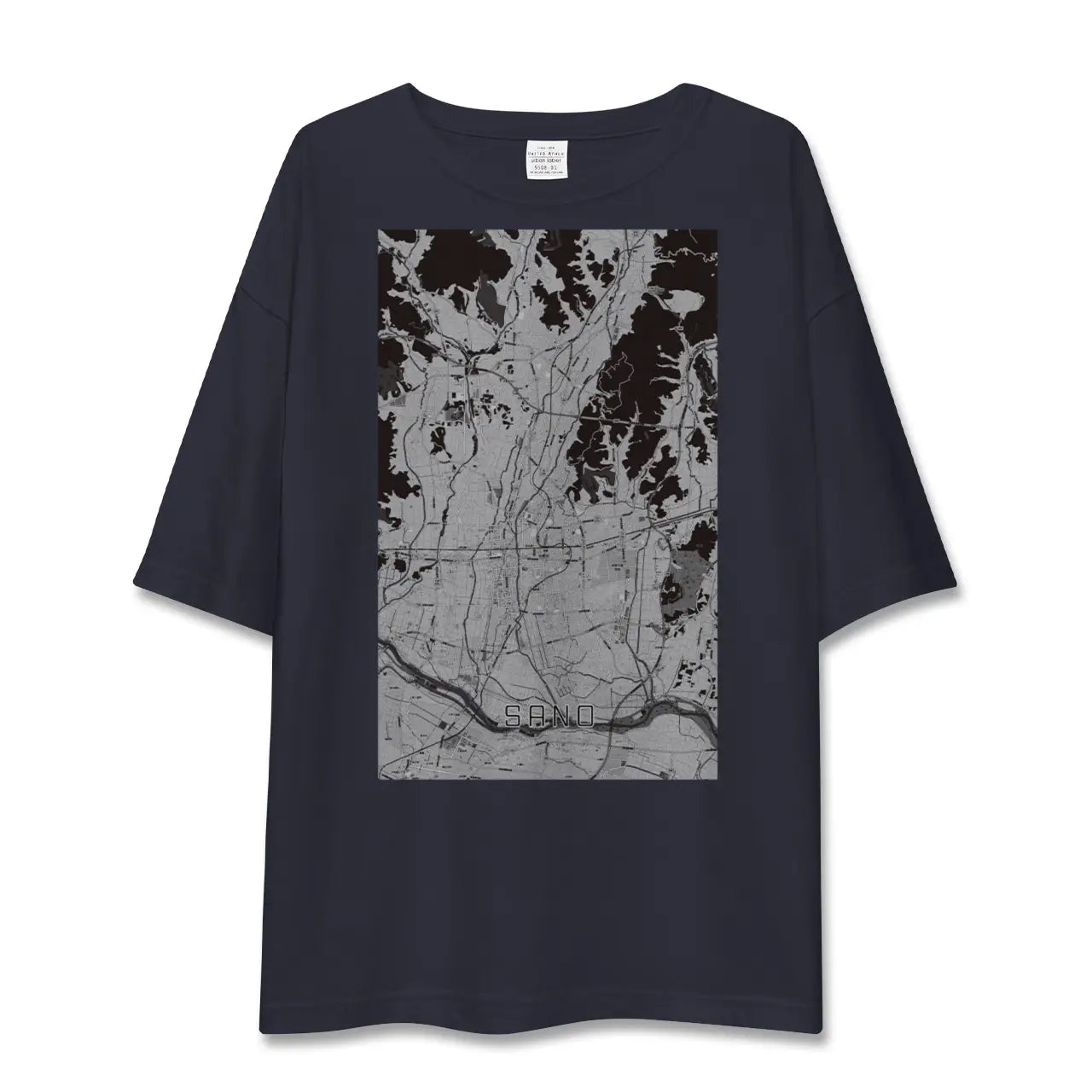 【佐野(栃木県)】地図柄ビッグシルエットTシャツ