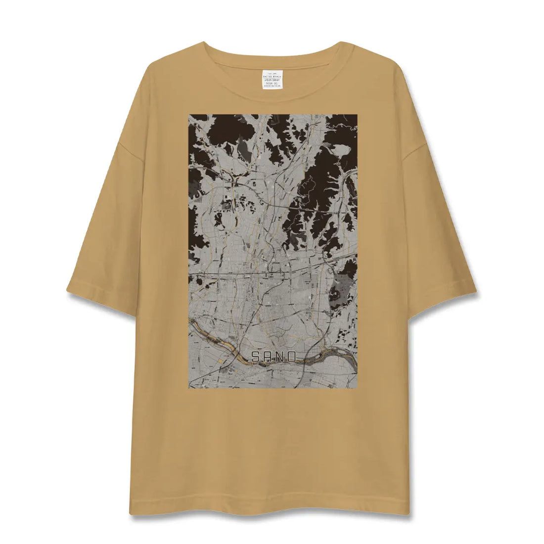 【佐野(栃木県)】地図柄ビッグシルエットTシャツ