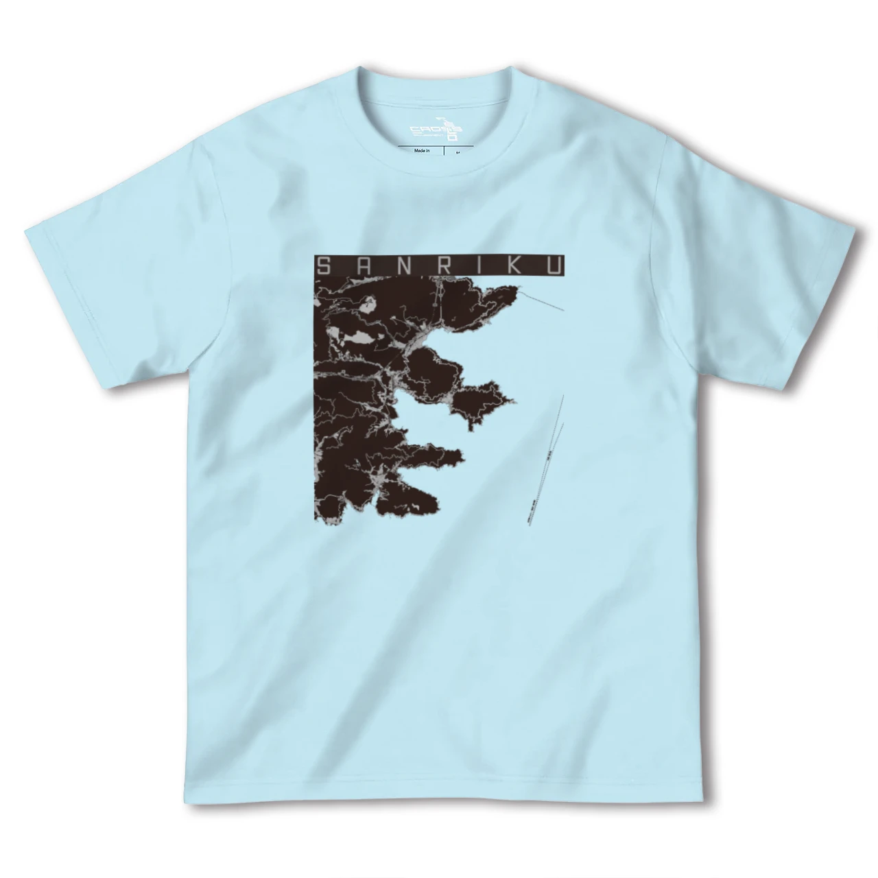 【三陸(岩手県)】地図柄ヘビーウェイトTシャツ