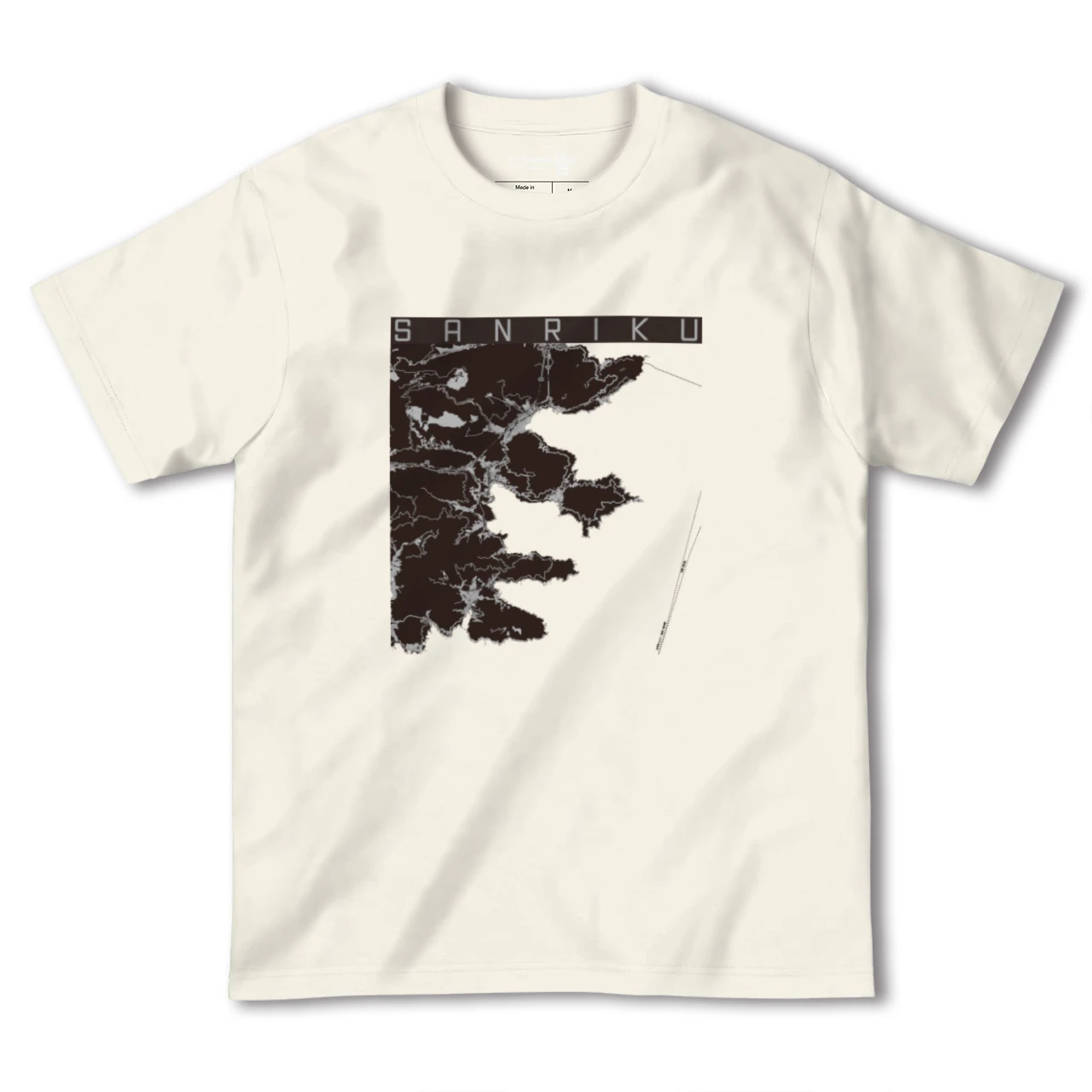 【三陸(岩手県)】地図柄ヘビーウェイトTシャツ