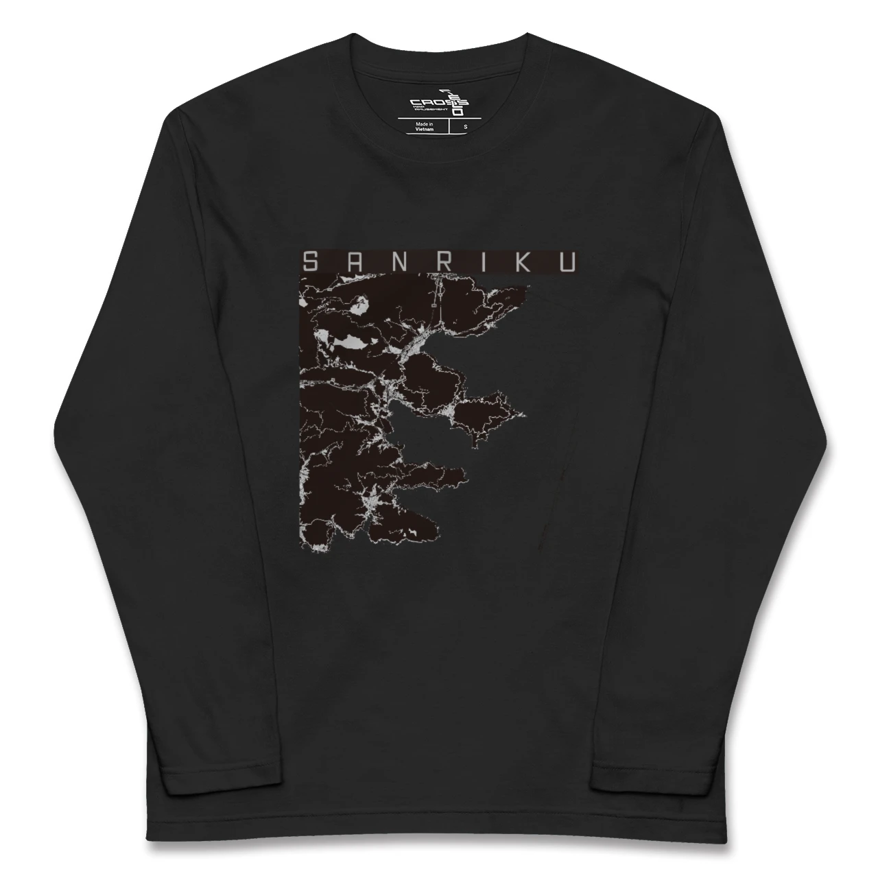 【三陸(岩手県)】地図柄ロングスリーブTシャツ