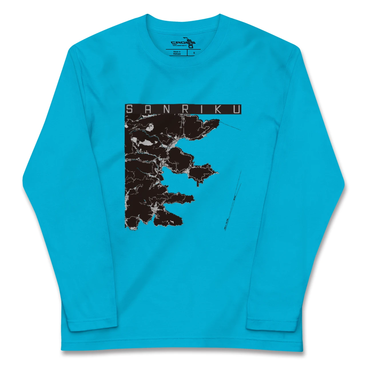 【三陸(岩手県)】地図柄ロングスリーブTシャツ