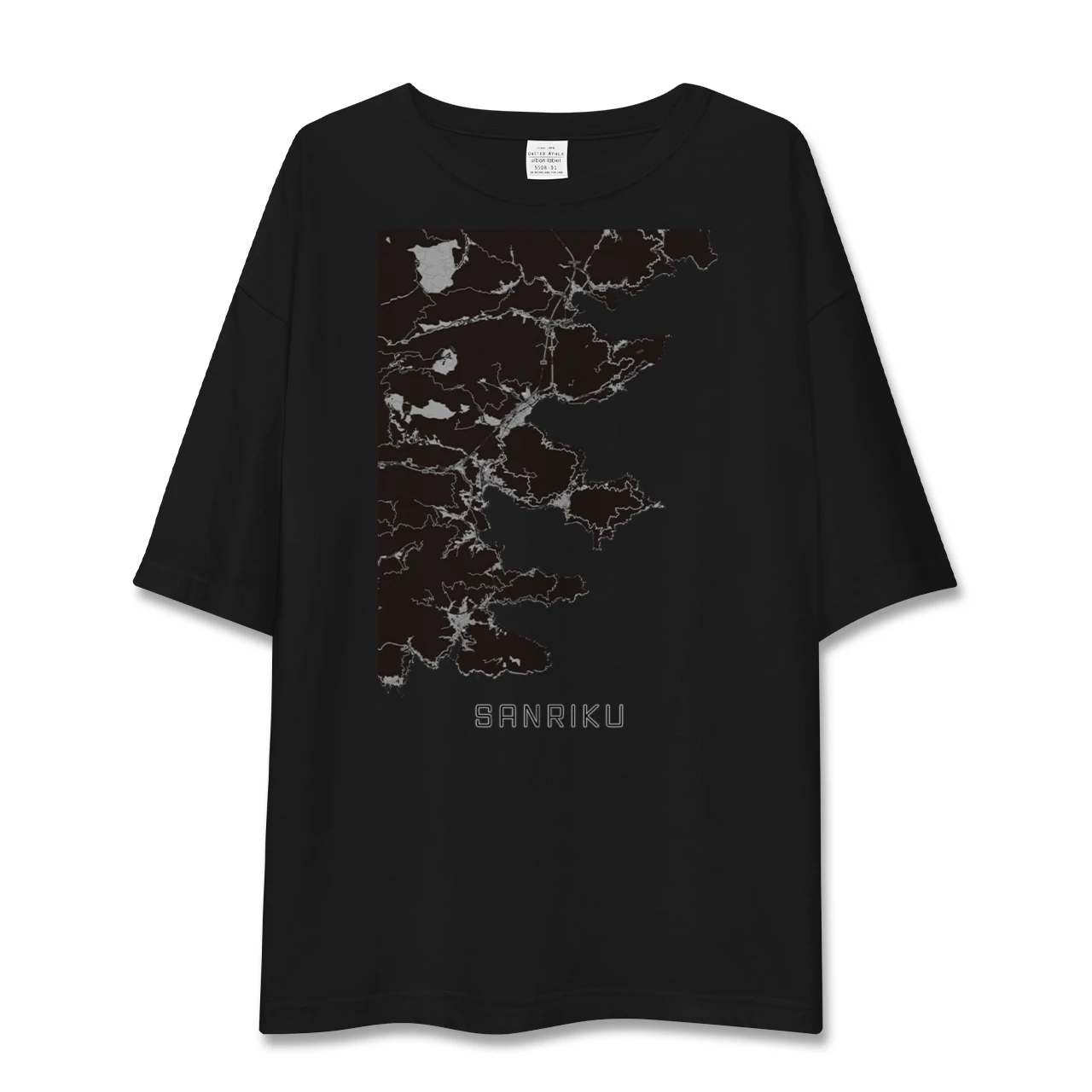 【三陸(岩手県)】地図柄ビッグシルエットTシャツ