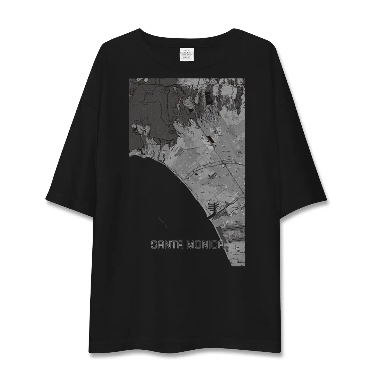 【サンタモニカ(アメリカ)】地図柄ビッグシルエットTシャツ