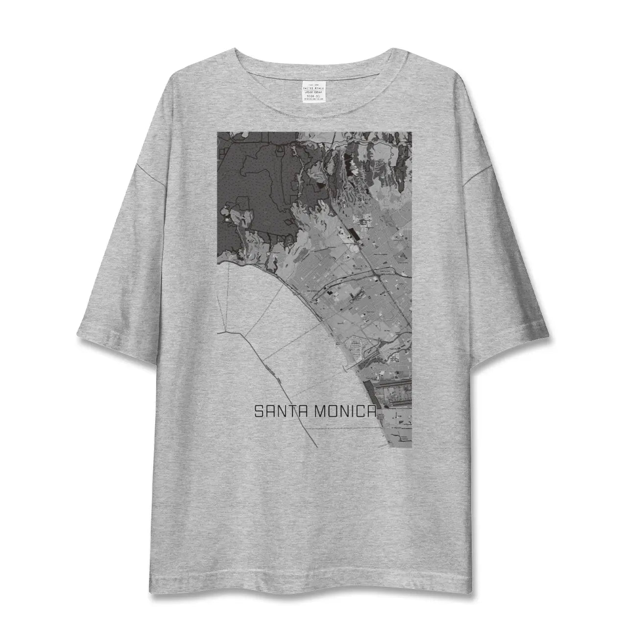 【サンタモニカ(アメリカ)】地図柄ビッグシルエットTシャツ