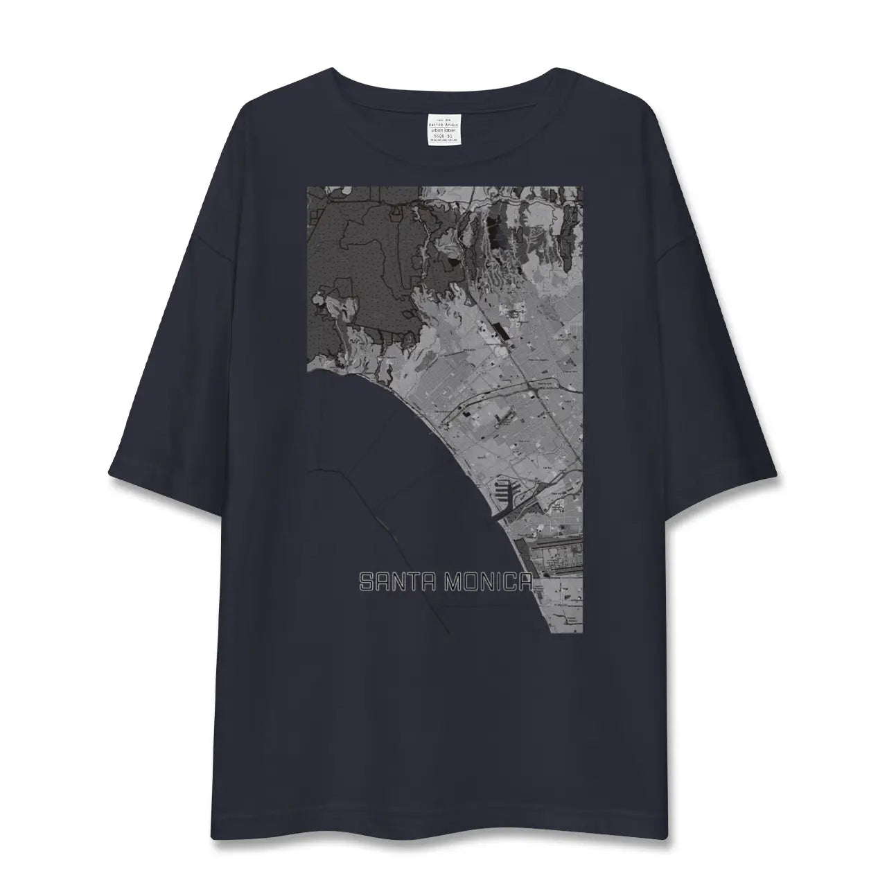 【サンタモニカ(アメリカ)】地図柄ビッグシルエットTシャツ