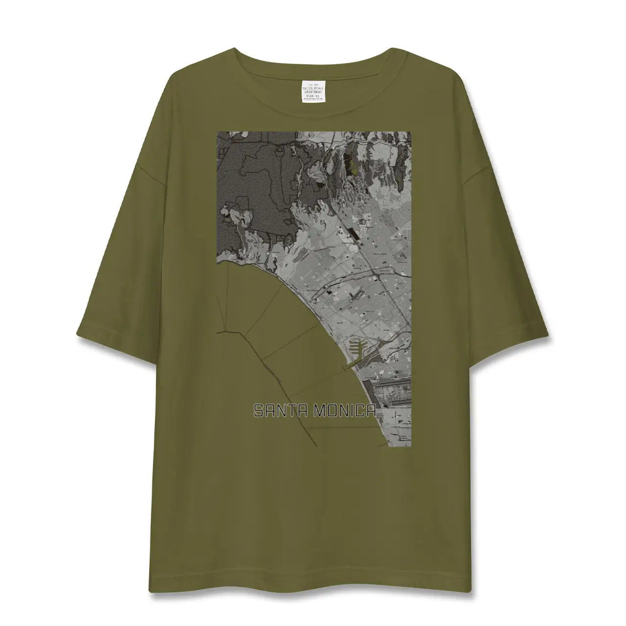 【サンタモニカ(アメリカ)】地図柄ビッグシルエットTシャツ