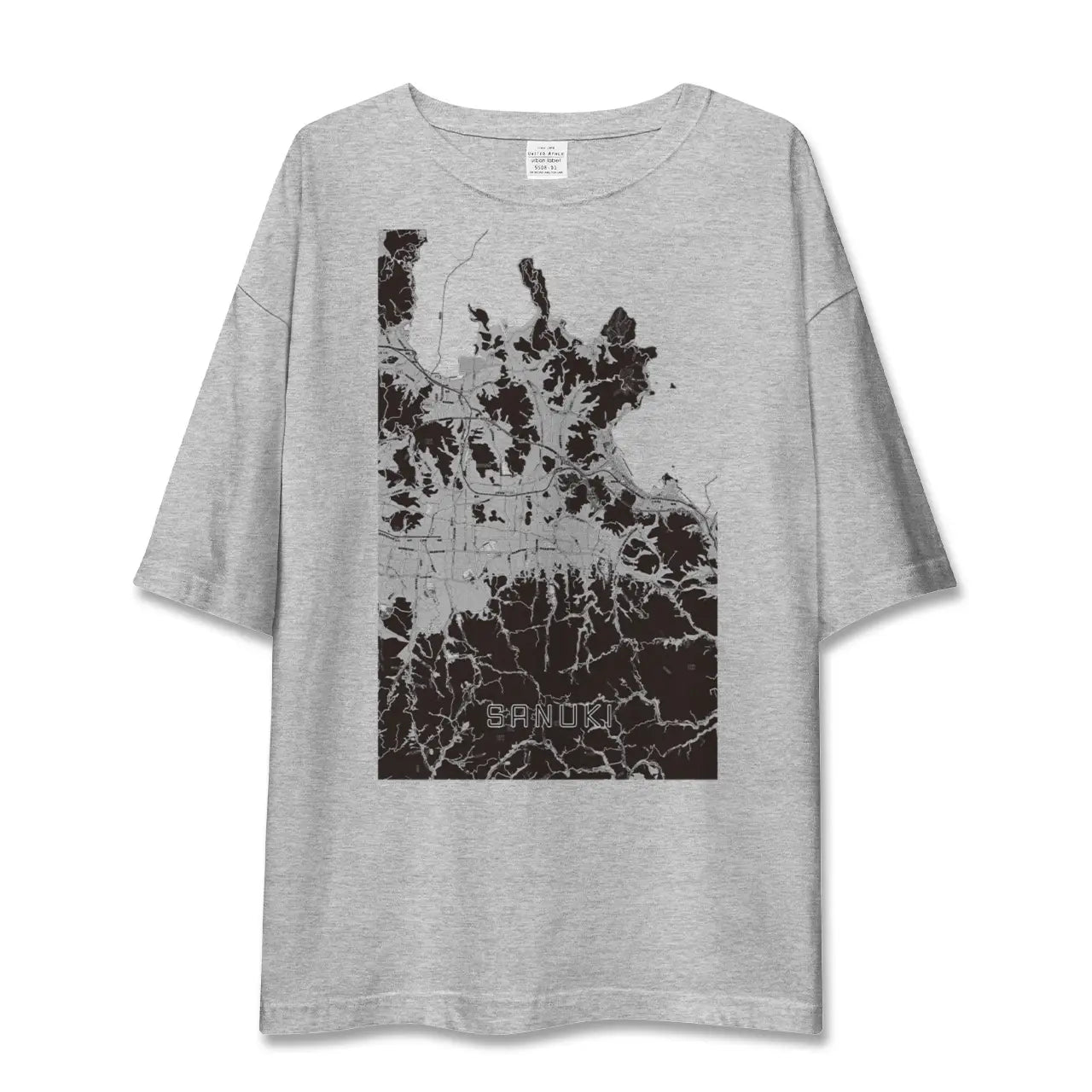 【さぬき(香川県)】地図柄ビッグシルエットTシャツ