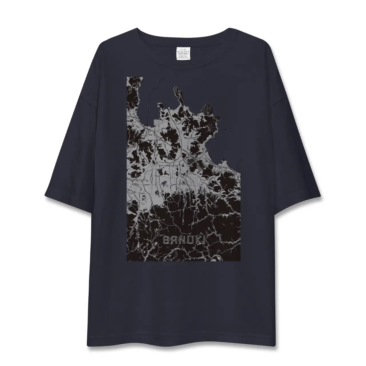 【さぬき(香川県)】地図柄ビッグシルエットTシャツ