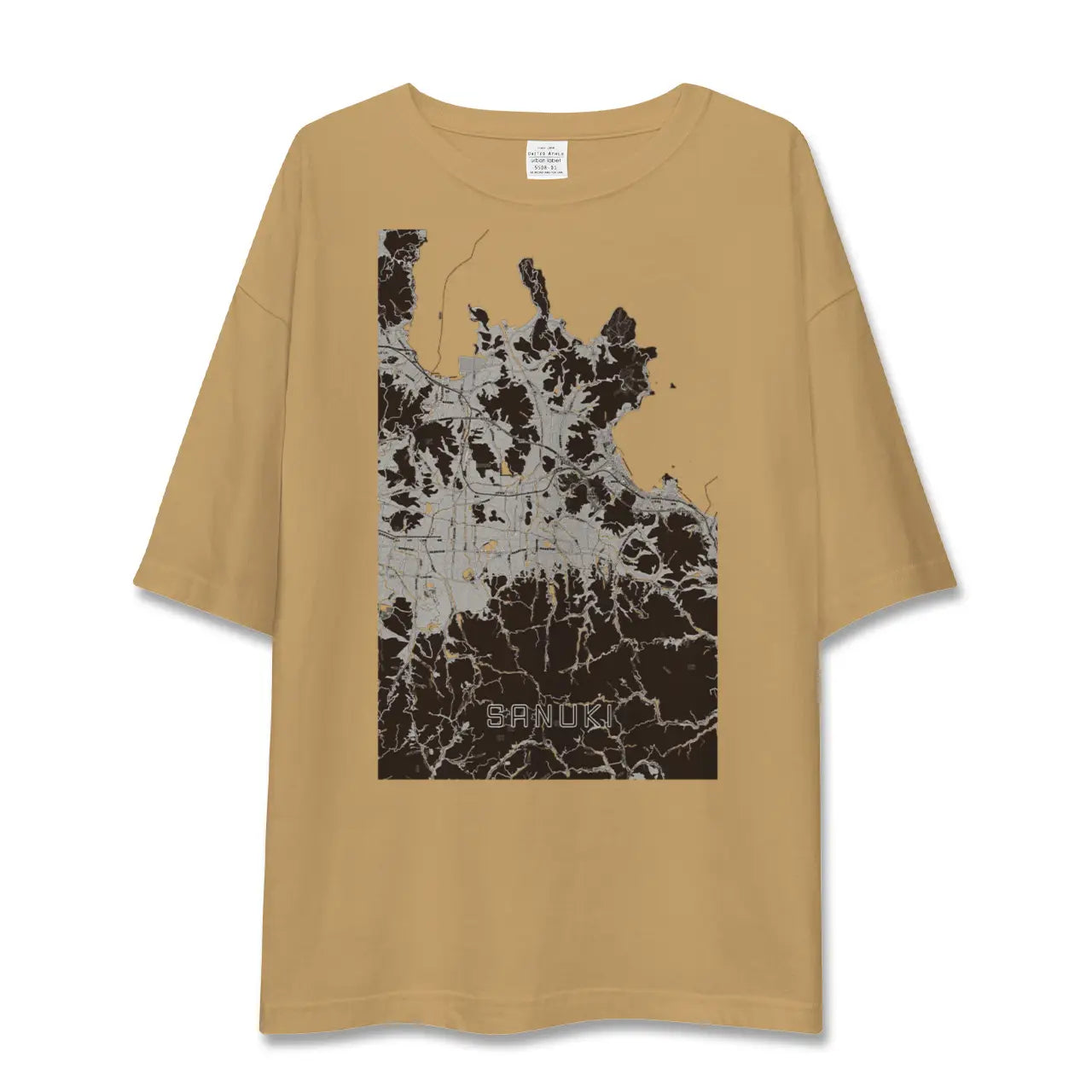 【さぬき(香川県)】地図柄ビッグシルエットTシャツ