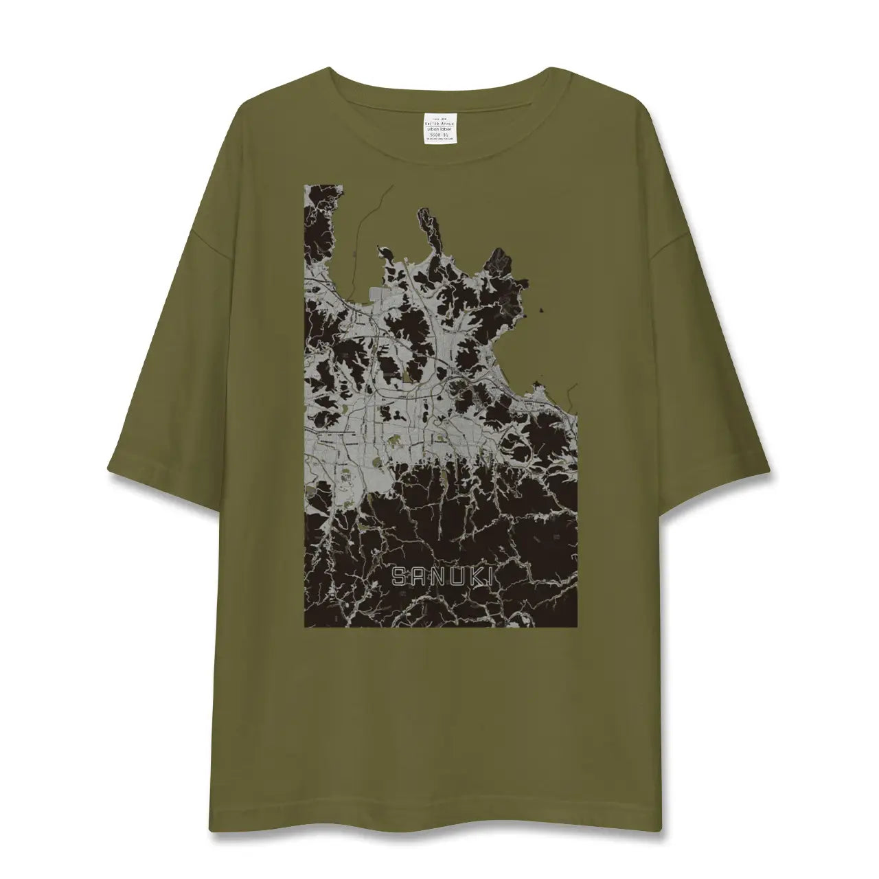【さぬき(香川県)】地図柄ビッグシルエットTシャツ