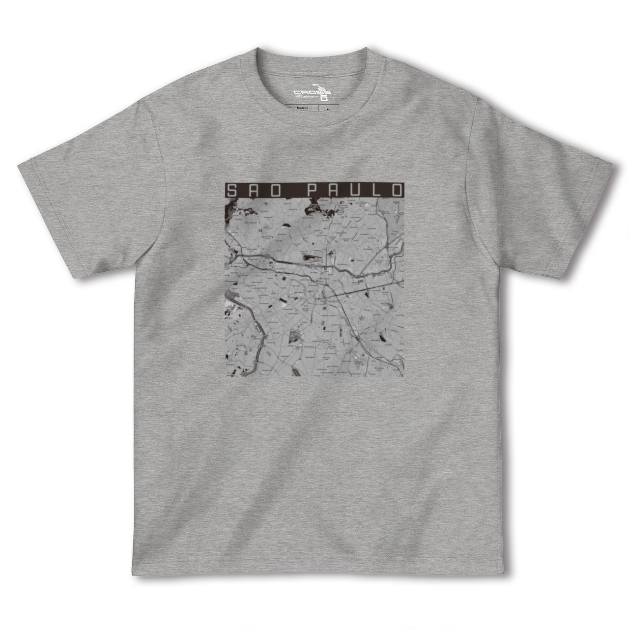 【サンパウロ(ブラジル)】地図柄ヘビーウェイトTシャツ