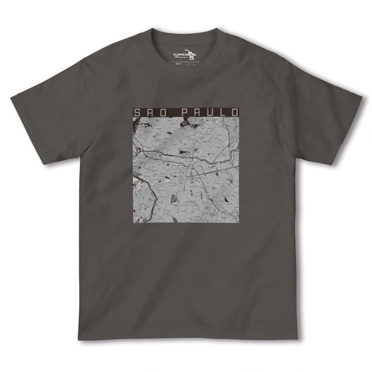 【サンパウロ(ブラジル)】地図柄ヘビーウェイトTシャツ