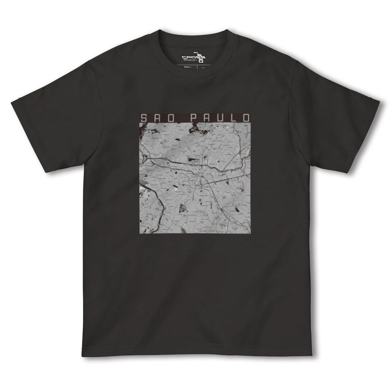 【サンパウロ(ブラジル)】地図柄ヘビーウェイトTシャツ