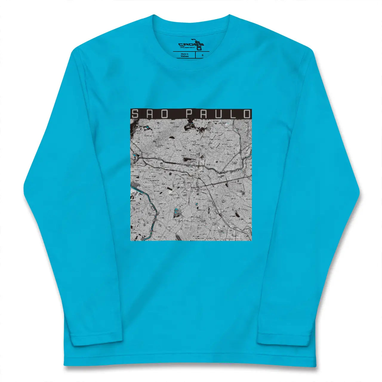 【サンパウロ(ブラジル)】地図柄ロングスリーブTシャツ