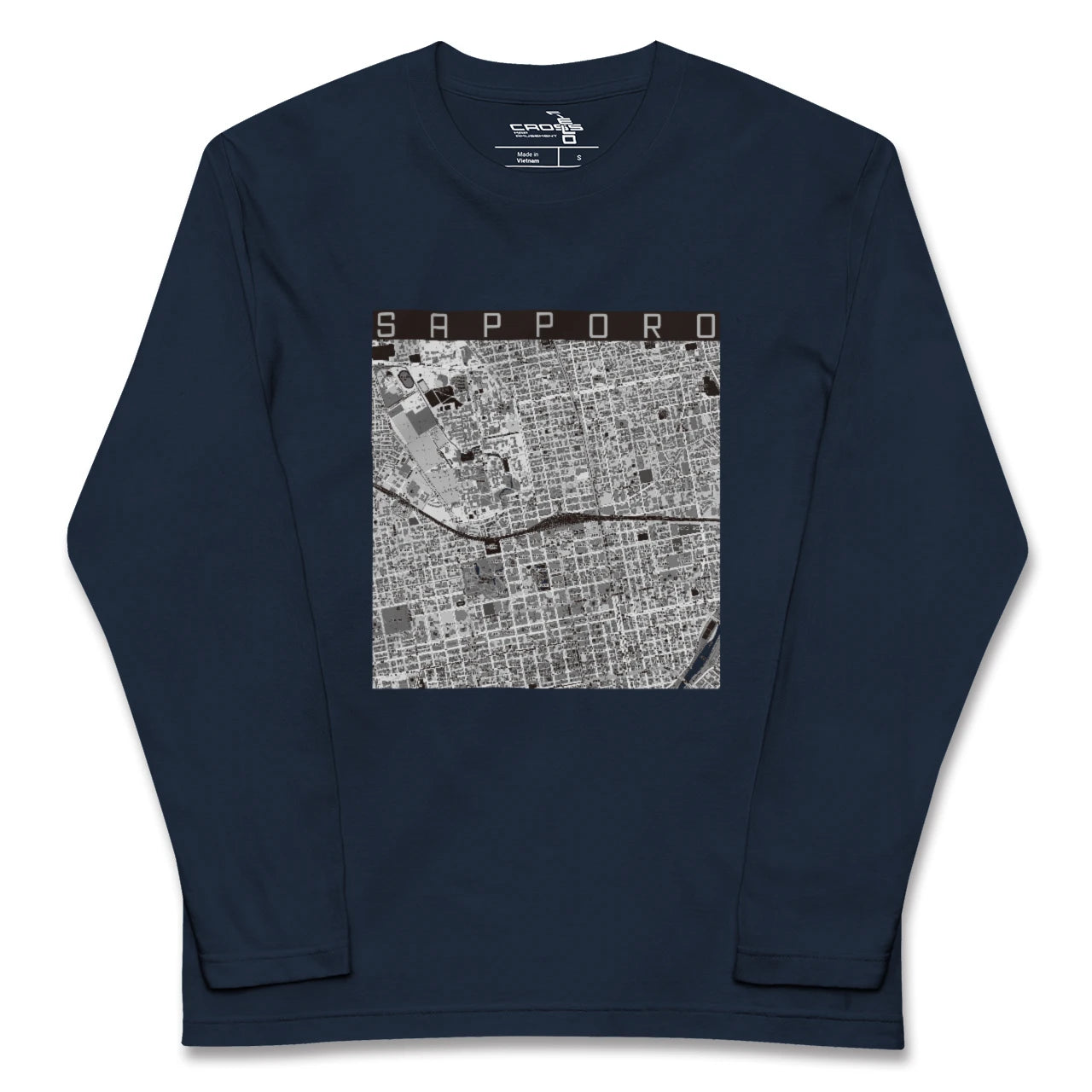 【札幌2(北海道)】地図柄ロングスリーブTシャツ