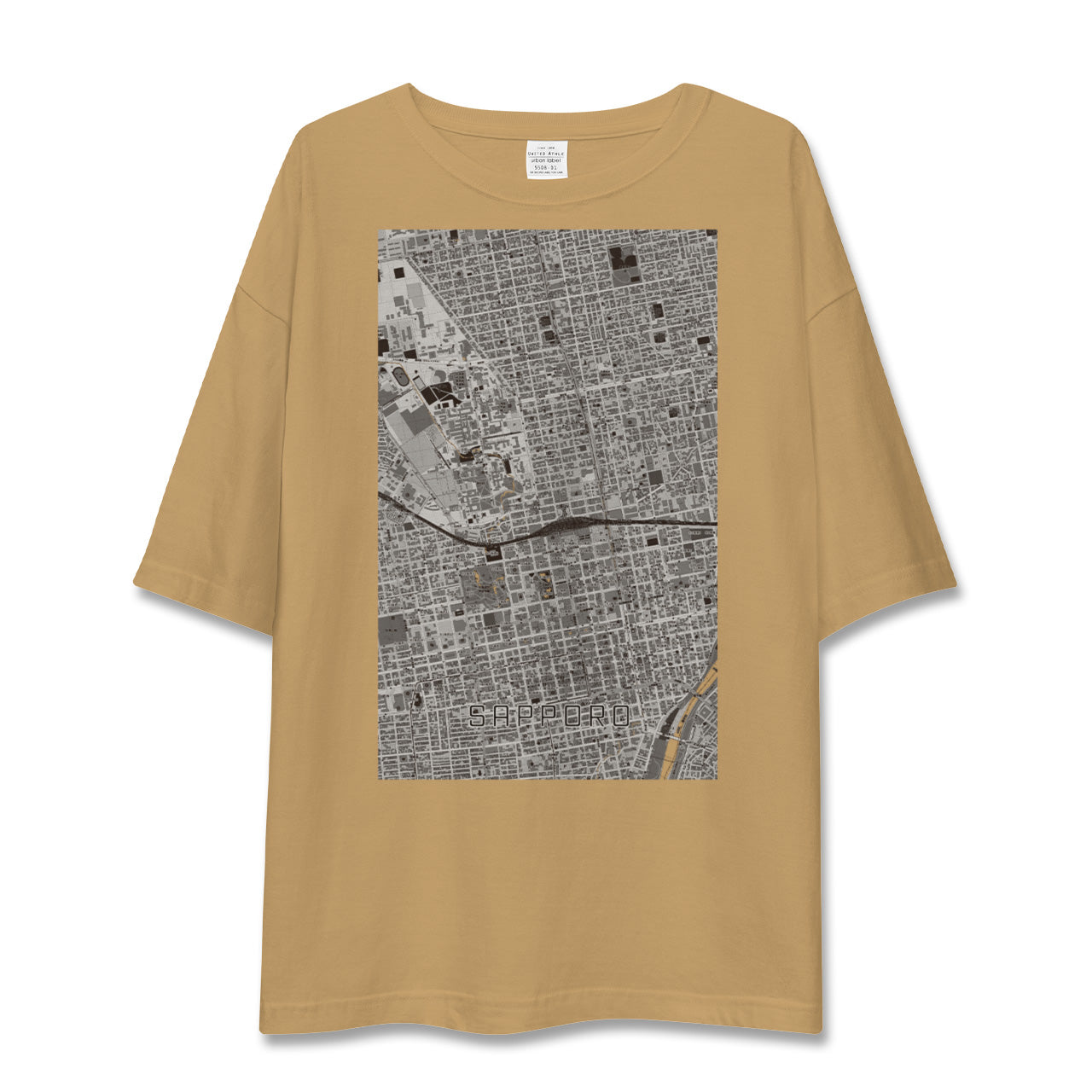 【札幌2(北海道)】地図柄ビッグシルエットTシャツ