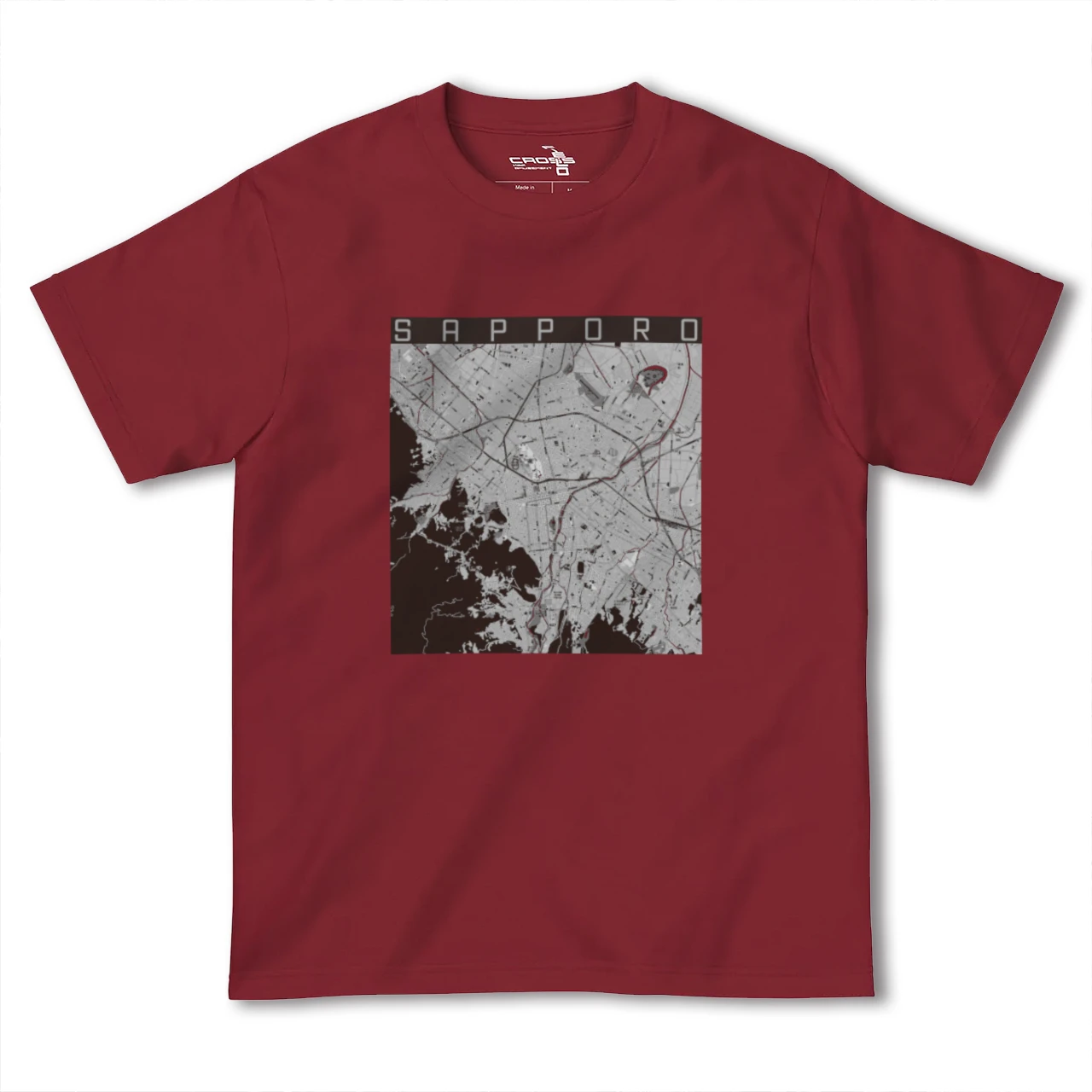 【札幌3(北海道)】地図柄ヘビーウェイトTシャツ
