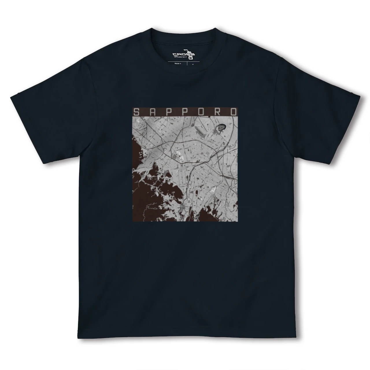 【札幌3(北海道)】地図柄ヘビーウェイトTシャツ