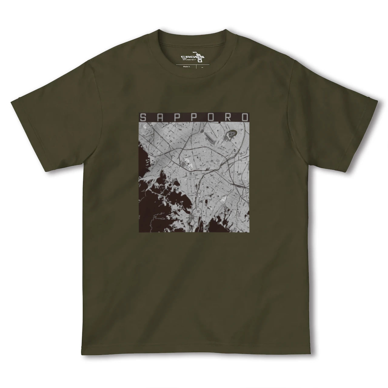 【札幌3(北海道)】地図柄ヘビーウェイトTシャツ
