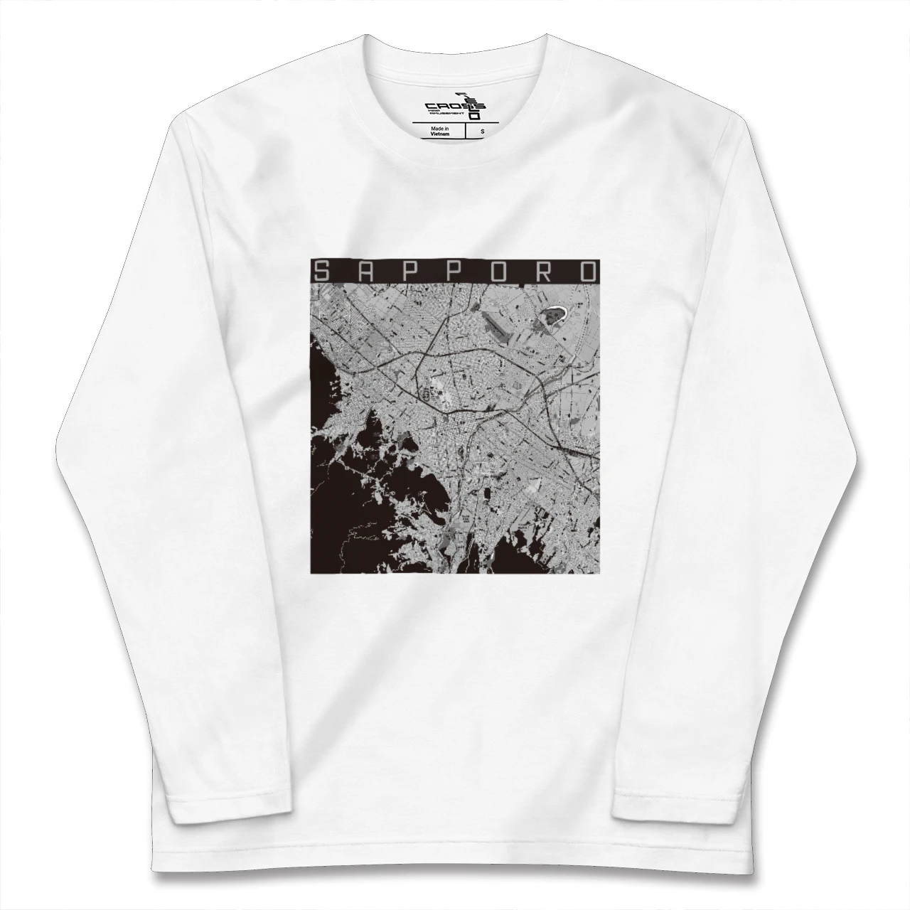 【札幌3(北海道)】地図柄ロングスリーブTシャツ