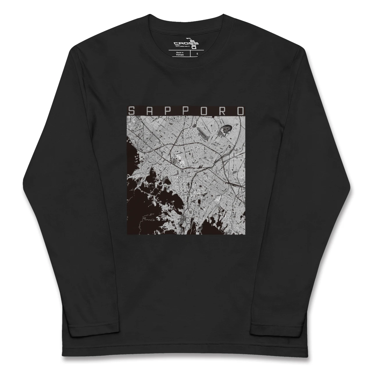 【札幌3(北海道)】地図柄ロングスリーブTシャツ
