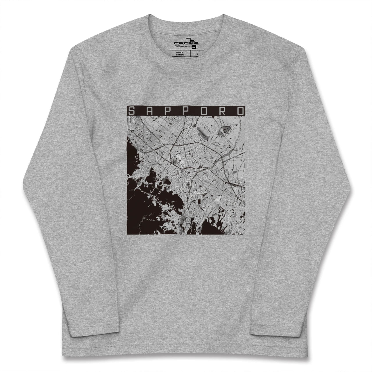 【札幌3(北海道)】地図柄ロングスリーブTシャツ