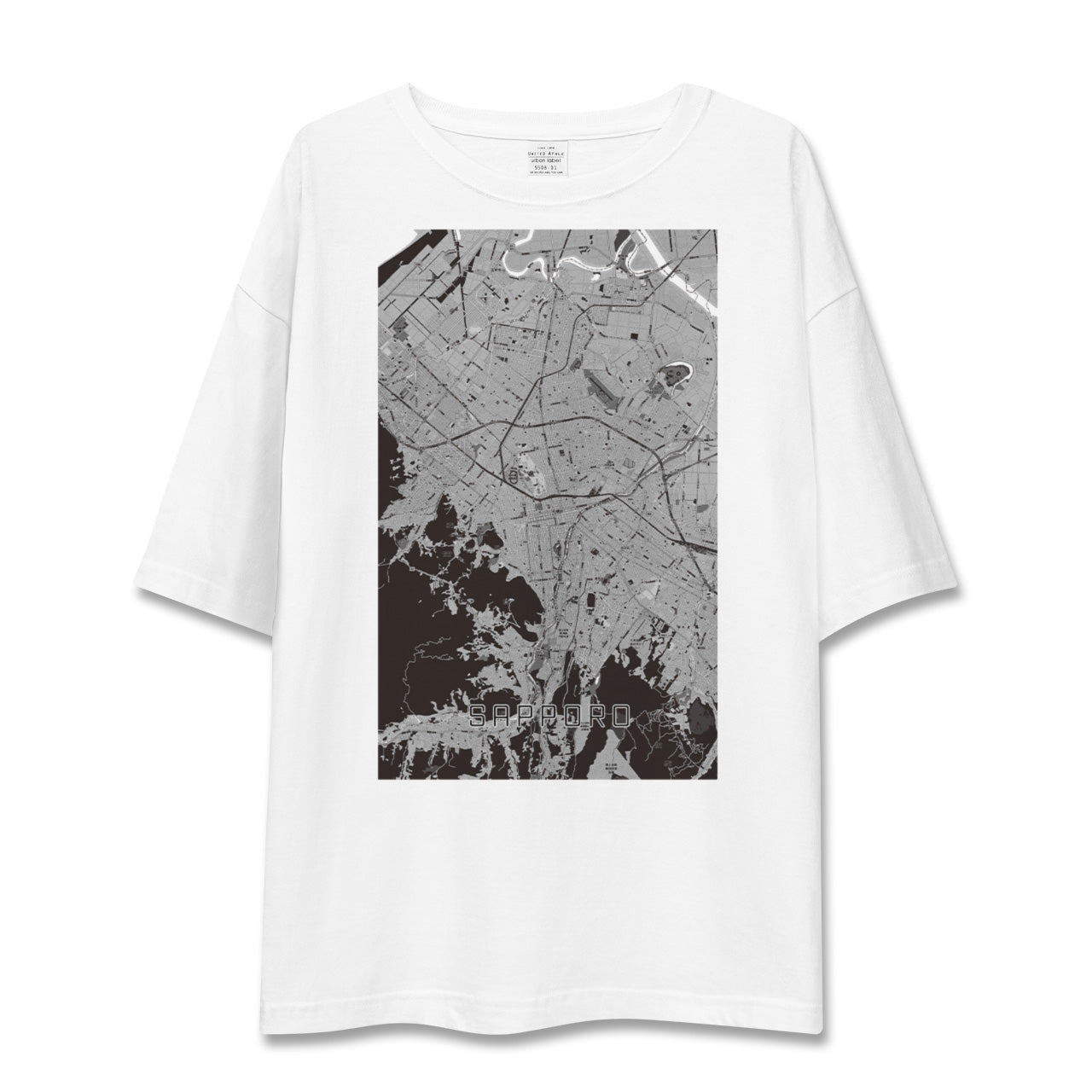 【札幌3(北海道)】地図柄ビッグシルエットTシャツ