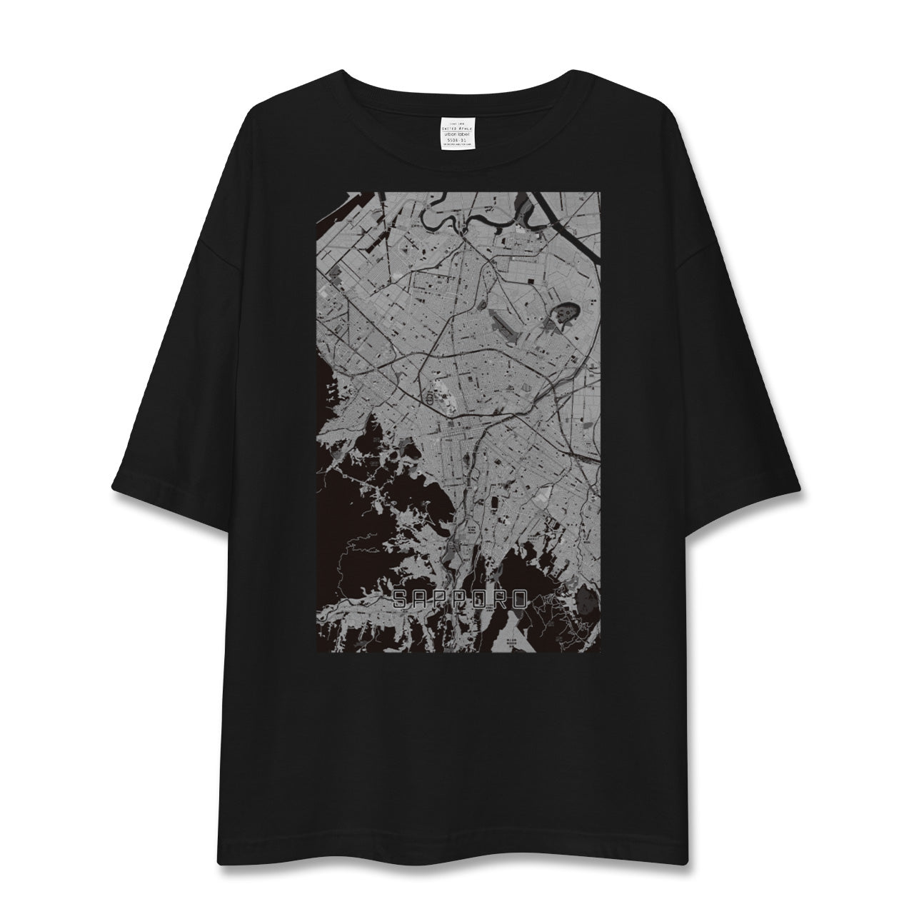 【札幌3(北海道)】地図柄ビッグシルエットTシャツ