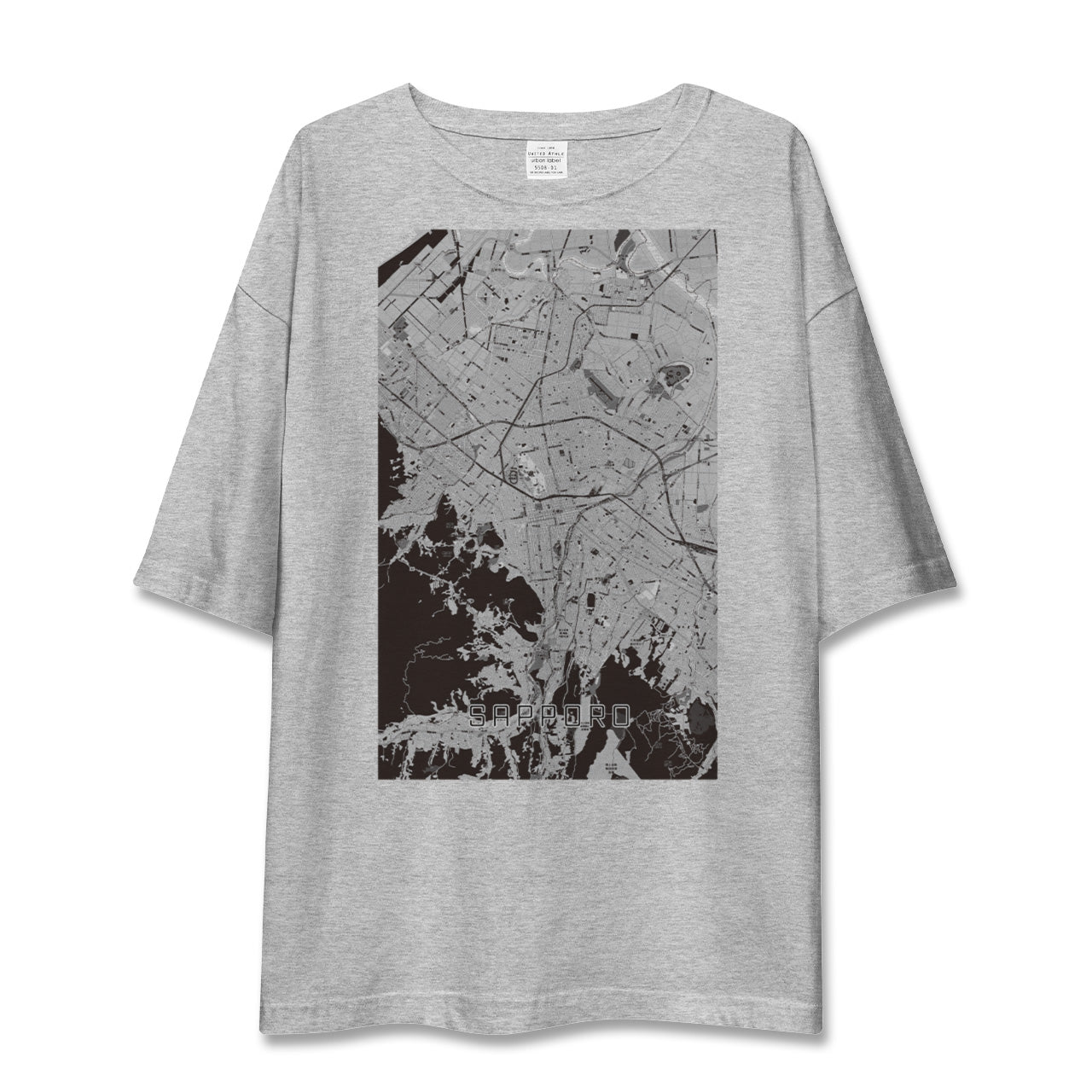 【札幌3(北海道)】地図柄ビッグシルエットTシャツ
