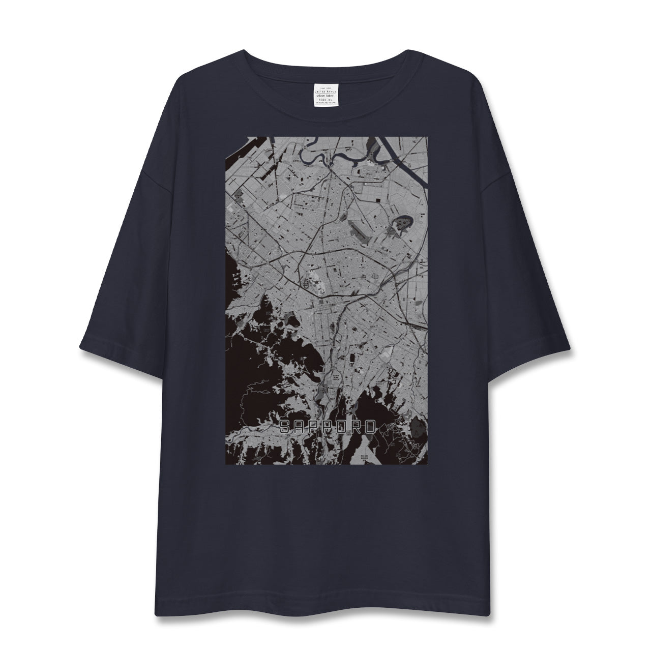 【札幌3(北海道)】地図柄ビッグシルエットTシャツ