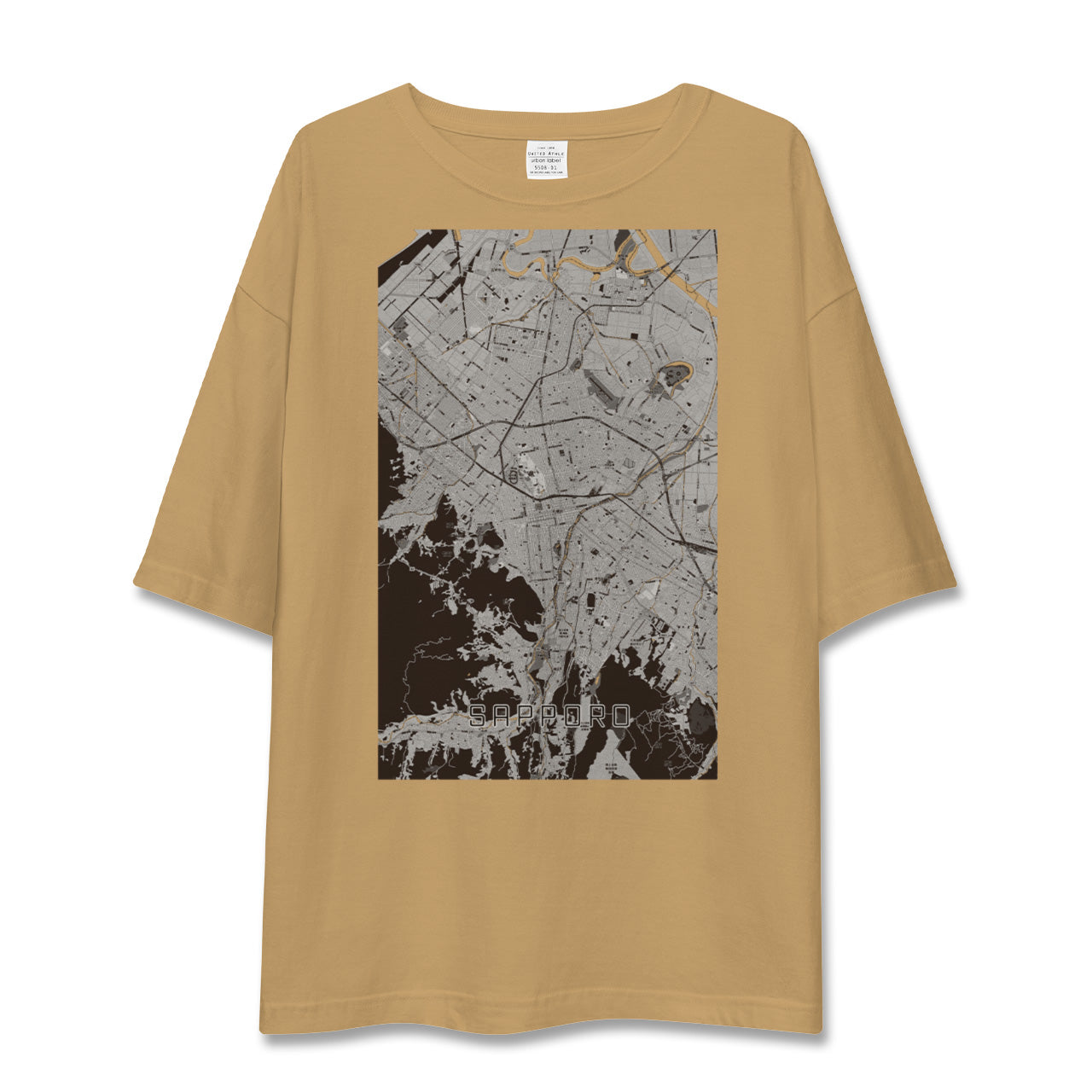 【札幌3(北海道)】地図柄ビッグシルエットTシャツ