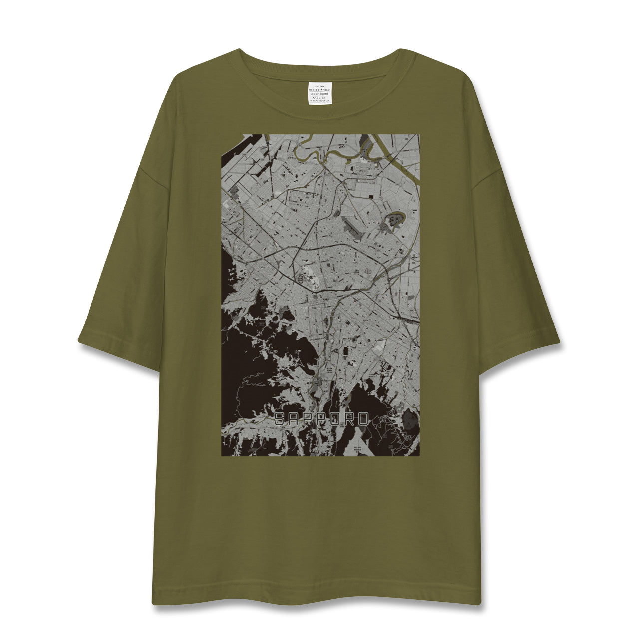 【札幌3(北海道)】地図柄ビッグシルエットTシャツ