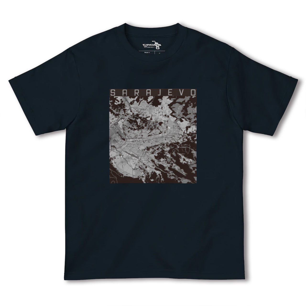 【サラエヴォ(ボスニア・ヘルツェゴビナ)】地図柄ヘビーウェイトTシャツ