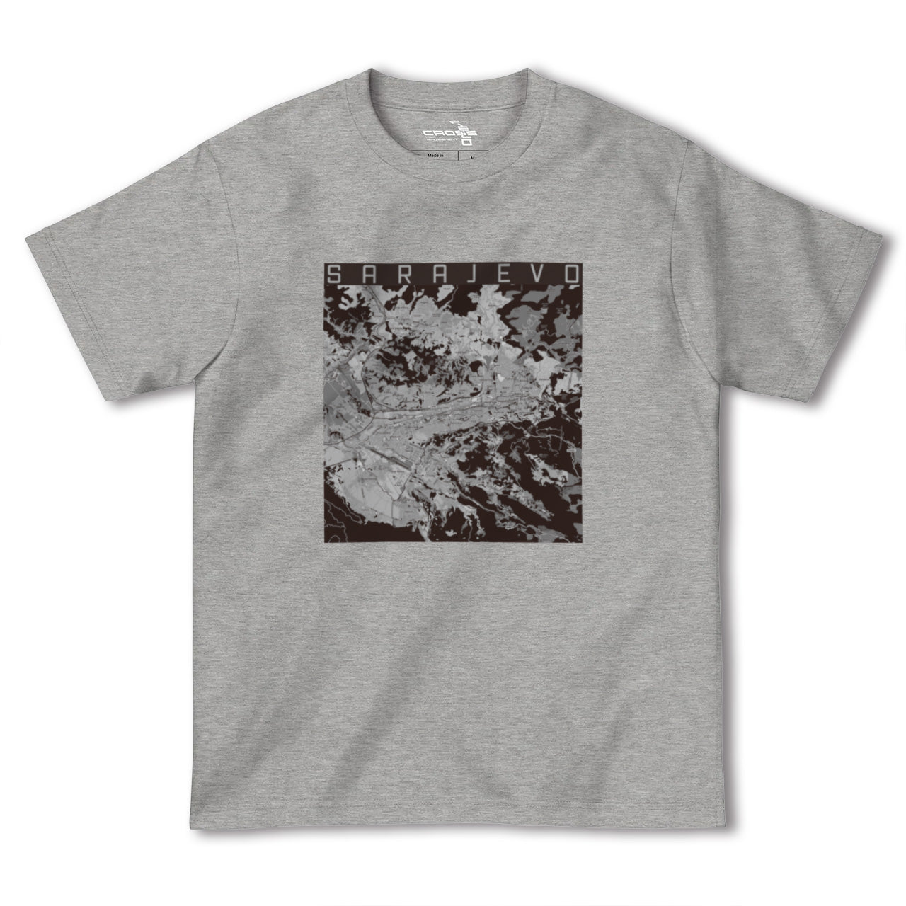 【サラエヴォ(ボスニア・ヘルツェゴビナ)】地図柄ヘビーウェイトTシャツ
