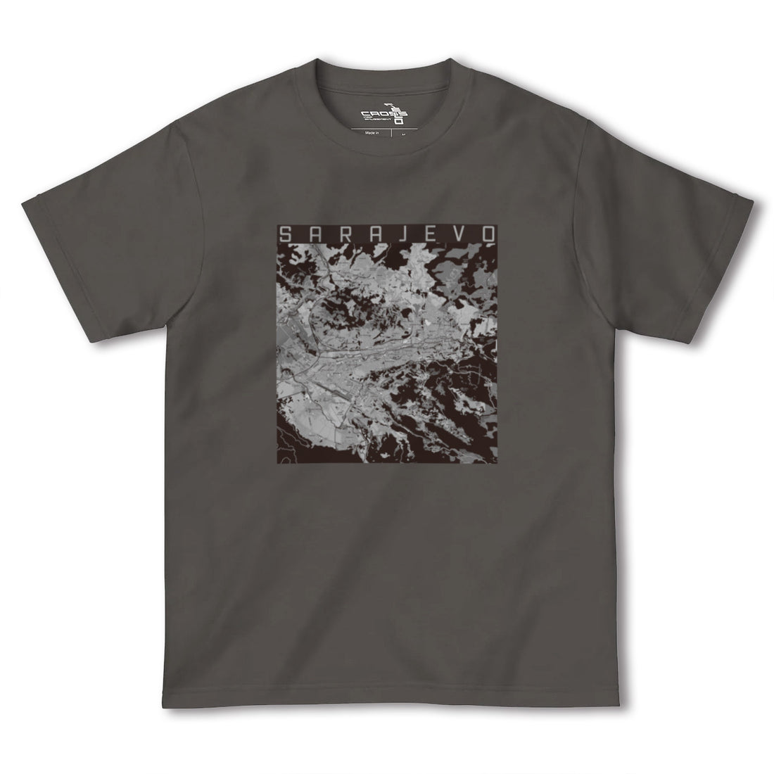 【サラエヴォ(ボスニア・ヘルツェゴビナ)】地図柄ヘビーウェイトTシャツ