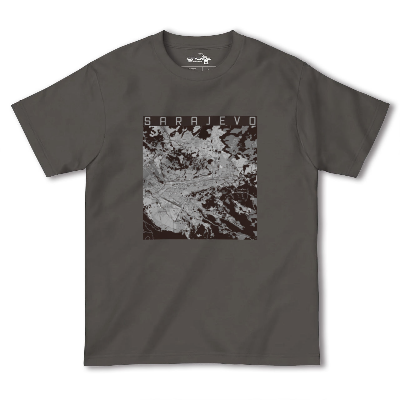 【サラエヴォ(ボスニア・ヘルツェゴビナ)】地図柄ヘビーウェイトTシャツ